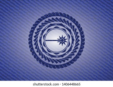 laser icon with jean texture