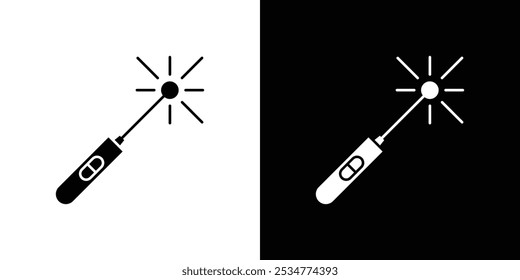 ícone de laser logotipo linear isolado