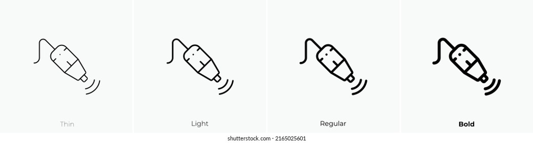 laser icon. Linear style sign isolated on white background. Vector illustration.