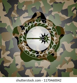 laser icon on camo texture