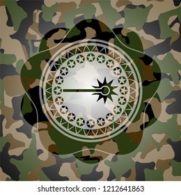 laser icon on camo texture
