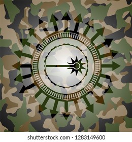 laser icon on camo texture
