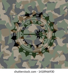 laser icon on camo texture