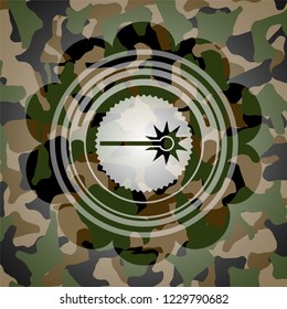 laser icon on camouflage pattern
