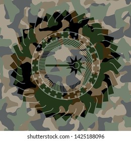 laser icon on camouflaged texture