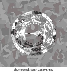laser icon on grey camouflaged texture
