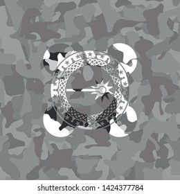 laser icon on grey camouflaged texture