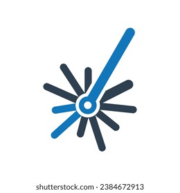 Laser icon on white background