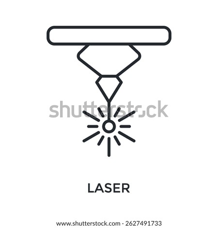 Laser Icon Outline Style. Vector Illustration For Graphic Design