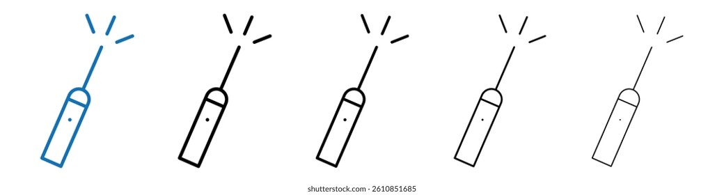 laser icon Outline vector logo for web ui