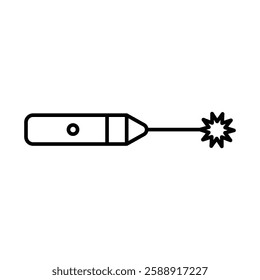 laser icon Outline vector symbol sign