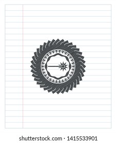 laser icon penciled. Vector Illustration. Detailed.