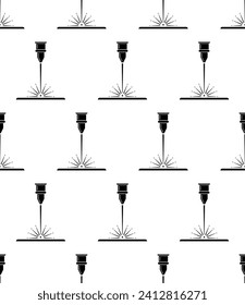 Laser Icon Seamless Pattern, Laser Beam Icon, Laser Ray Icon Vector Art Illustration