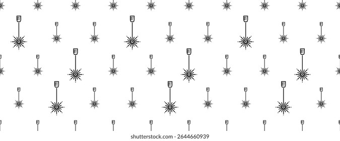 Laser Icon Seamless Pattern, Laser Beam Icon, Laser Ray Icon Vector Art Illustration