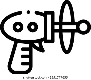 Icono láser. Diseño De Estilo Lineal Delgado Aislado Sobre Fondo Blanco