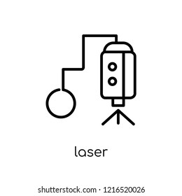 laser icon. Trendy modern flat linear vector laser icon on white background from thin line collection, outline vector illustration