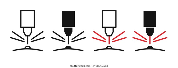 laser iconicon vector collection in outlined and solid style