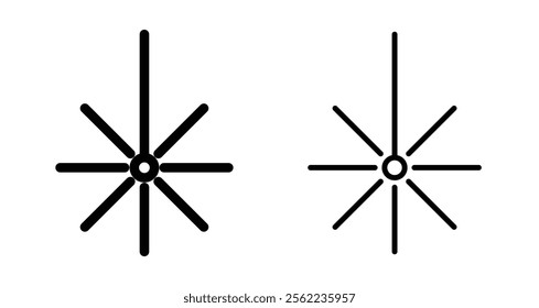 Laser Icons pack in outlined and flat versions
