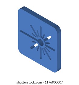 Laser isometric left top view 3D icon