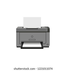 Laser jet printer icon. Office working equipment. Vector illustration for design.