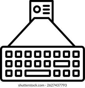 Laser Keyboard New Creative Icon Design Vector