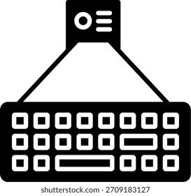 Laser Keyboard New Creative Icon Design Vektor