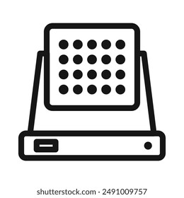 laser lamp icon Black line art vector logo