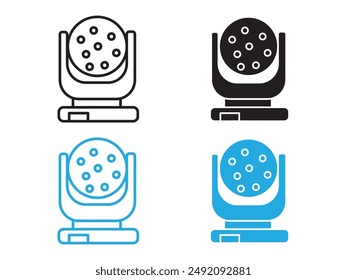 laser lamp icon black and white vector outline sign