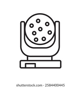 laser lamp icon black and white vector outline sign