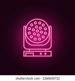 laser lamp icon. Elements of Spotlight in neon style icons. Simple icon for websites, web design, mobile app, info graphics