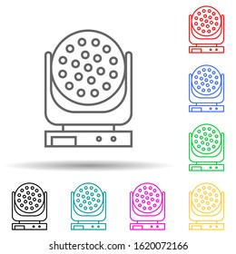 laser lamp multi color style icon. Simple thin line, outline vector of spotlight icons for ui and ux, website or mobile application