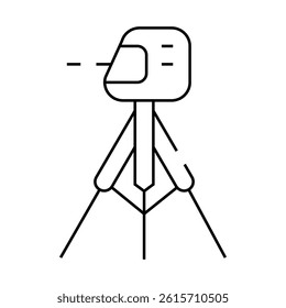 laser level measuring equipment line icon vector. laser level measuring equipment sign. isolated contour symbol black illustration