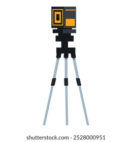 Laser level is mounted on a tripod, ready to assist with accurate measurements on a construction site