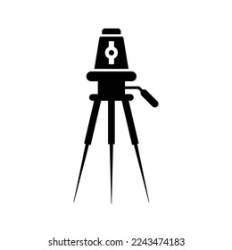 Laser level on tripod Tool icon design. isolated on white background