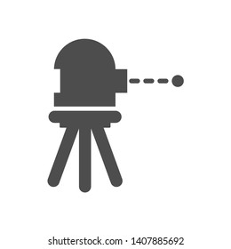 laser level vector icon isolated on white background. laser level flat icon for web, mobile and user interface design