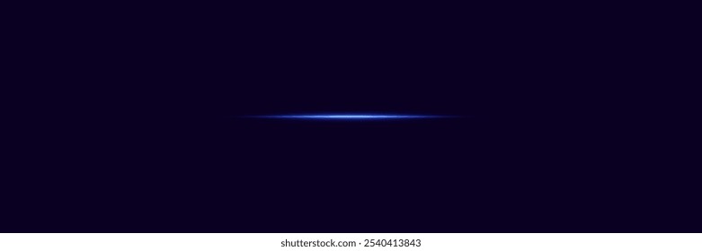 Laser light lines, flash of light and flare. Vector illustration