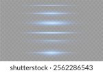 Laser lines of light. Horizontal neon light. Neon blue horizontal speed lines. Glowing stripes. Laser beams. light lines of movement and speed in neon color.Beautiful flash of light and sparks.	
