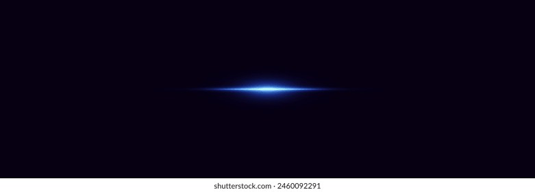 Laser lines of light. Horizontal neon light.
