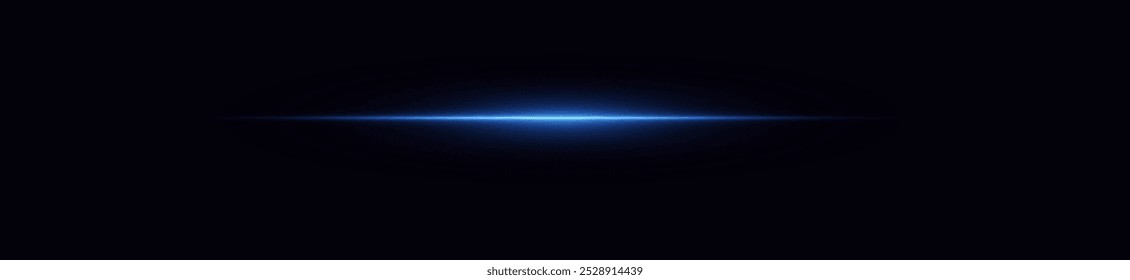 Líneas de luz láser. Horizontal luz de neón. Líneas de velocidad Horizontal azul neón. Rayas brillantes. Rayos láser. líneas de luz de movimiento y velocidad en color neón. Hermoso destello de luz y chispas.