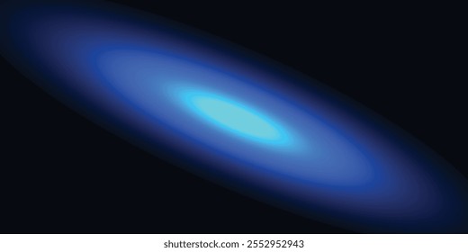 Laser lines of light. Horizontal neon light. Neon blue horizontal speed lines. Glowing stripes. Laser beams.