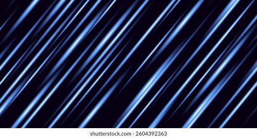 Laser lines of light. Horizontal neon light. vector