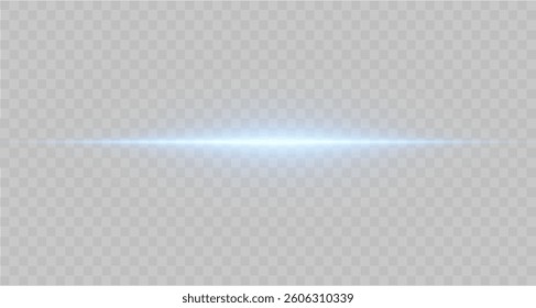 Laser lines of light. Horizontal neon light. Neon blue horizontal speed lines. Glowing stripes. Laser beams. light lines of movement and speed in neon color.Beautiful flash of light and sparks.	