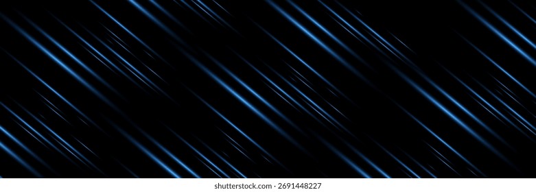 Líneas de luz láser. Horizontal luz de neón. Ilustración de Vector