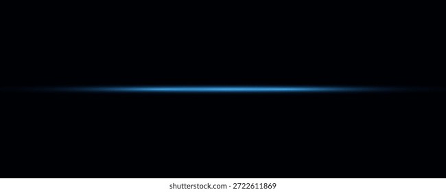 Linhas laser de luz. Luz neon horizontal. Linhas de velocidade horizontal azul néon. Listras brilhantes. Feixes de laser. linhas de luz de movimento e velocidade na cor neon.Beautiful flash de luz e faíscas.