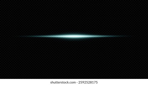 Laser lines of light. Neon blue horizontal lines. Neon blue horizontal lines of speed. Glowing stripes. Laser beams. Neon colour lines of movement and speed. Beautiful flashes of light and sparks. PNG
