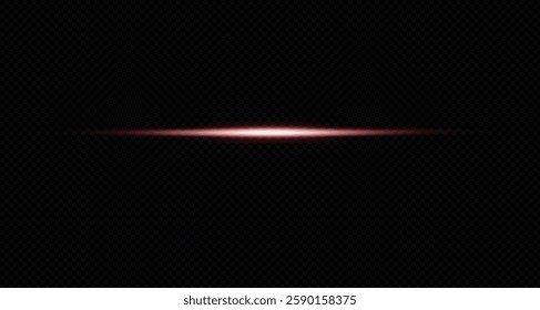Laser lines of light. Neon horizontal lines. Neon red horizontal lines of speed. Glowing stripes. Laser beams. Neon lines of movement and speed. Beautiful flashes of light and sparks. PNG