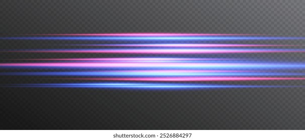 Líneas láser. Luz de neón. Líneas de velocidad de neón. Líneas de luz brillantes. Rayas rápidas y dinámicas con destellos de luz y chispas. Perfecto para fondos, diseños de tecnología, rayas brillantes. Rayos láser. Luz de neón 