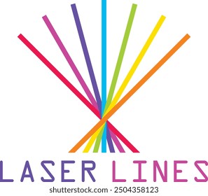 Laser Lines vector logo illustration, icon, brand symbol