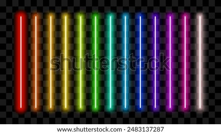 Similar – Image, Stock Photo light in rainbow colors on a wall next to a woman.