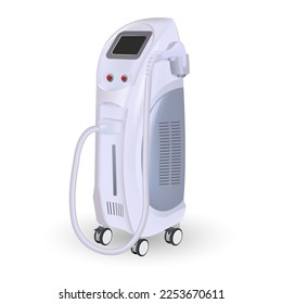 Laser machine for hair removal and beauty treatments. Cosmetic laser machine